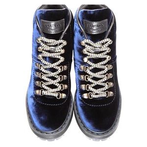Prada Linea Rossa Velvet Combat Boot